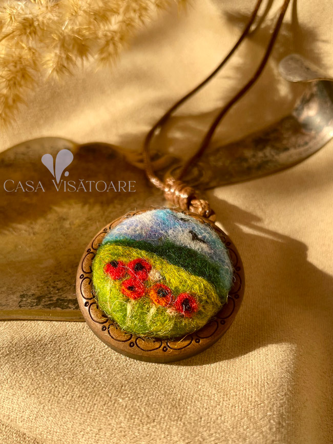 Medalion peisaj impaslit